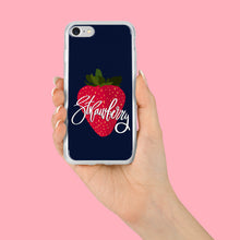 Load image into Gallery viewer, Dark Blue iPhone Case Strawberry print Iphone Case Yposters iPhone 7/8 
