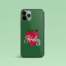 Load image into Gallery viewer, Green iPhone Case Strawberry print Iphone case Yposters iPhone 11 Pro Max 
