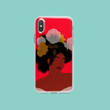 Load image into Gallery viewer, Red iPhone Case Black Woman Print Iphone case Yposters iPhone X/XS 

