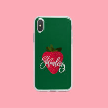 Load image into Gallery viewer, Green iPhone Case Strawberry print Iphone case Yposters iPhone X/XS 
