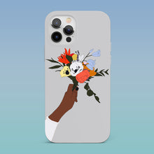 Load image into Gallery viewer, Flower iPhone Case in Grey Iphone case Yposters iPhone 12 Pro 
