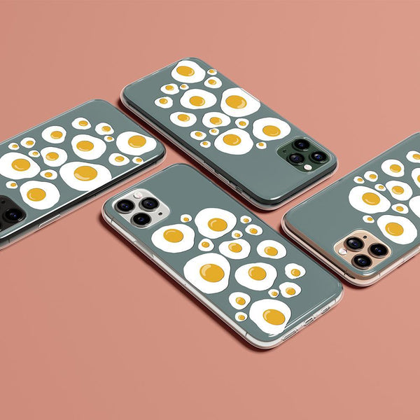 Egg phone case for iPhone. Accessories for those who are energized after a good breakfast.