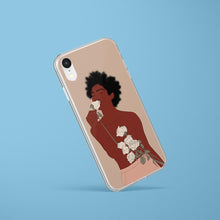 Load image into Gallery viewer, Black Girl iPhone case in gold Iphone case Yposters iPhone XR 
