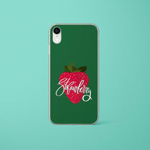 Load image into Gallery viewer, Green iPhone Case Strawberry print Iphone case Yposters iPhone XR 

