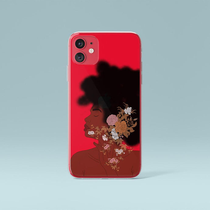Red iPhone case Afro Woman Iphone case Yposters iPhone 11 