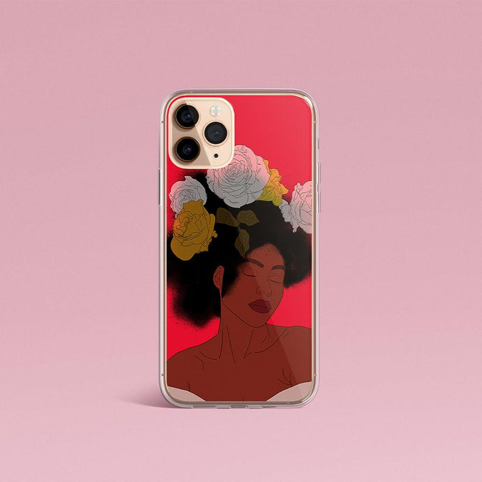 Red iPhone Case Black Woman Print Iphone case Yposters iPhone 11 Pro 
