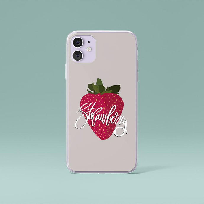 Strawberry Grey iPhone Case Iphone case Yposters iPhone 11 