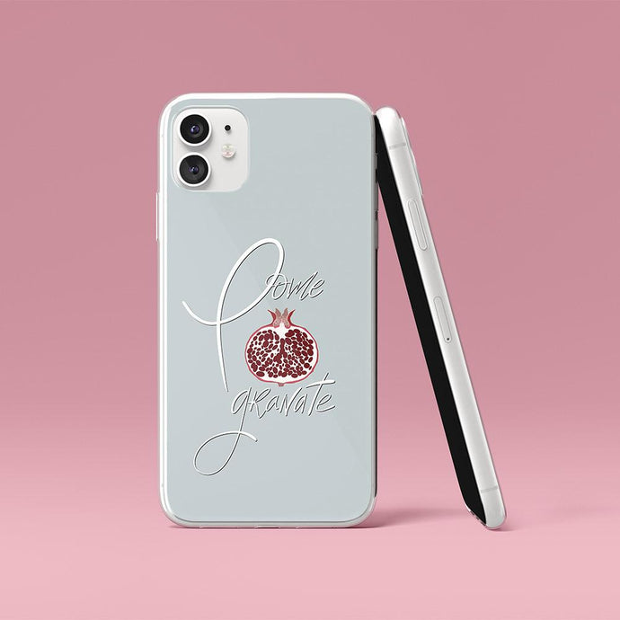 Grey iPhone Case Pomegranate Iphone case Yposters iPhone 11 