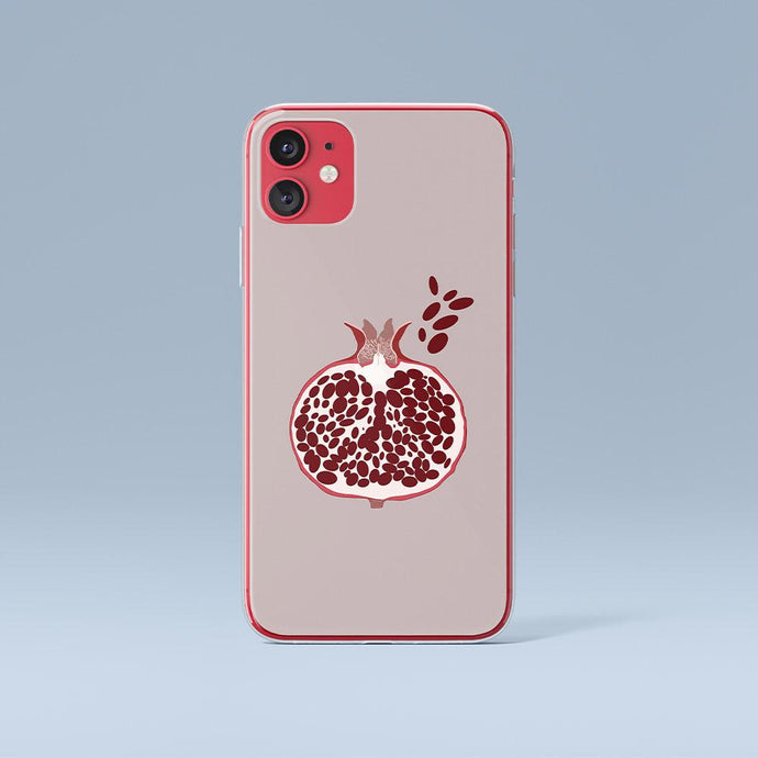 Grey iPhone Case Big Pomegranate Iphone case Yposters iPhone 11 