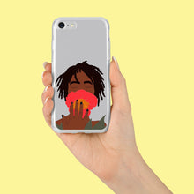 Carica l&#39;immagine nel visualizzatore di Gallery, iPhone Case in Grey Black Woman &amp; Rose Iphone case Yposters iPhone SE 
