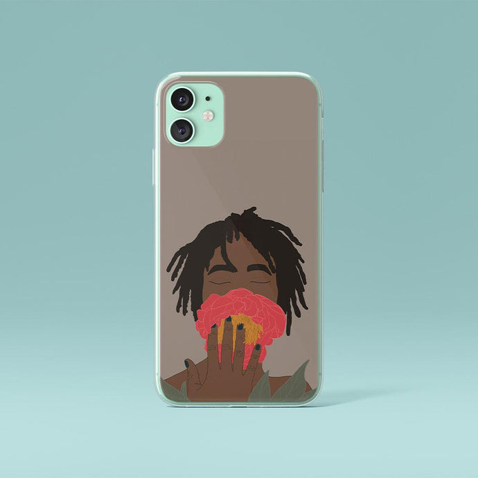 Black Girl Print Brown iPhone Case Iphone case Yposters iPhone 11 