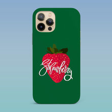 Load image into Gallery viewer, Green iPhone Case Strawberry print Iphone case Yposters iPhone 12 Pro 
