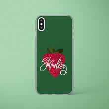 Load image into Gallery viewer, Green iPhone Case Strawberry print Iphone case Yposters iPhone XS Max 
