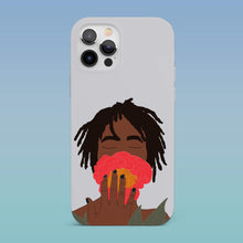 Load image into Gallery viewer, iPhone Case in Grey Black Woman &amp; Rose Iphone case Yposters iPhone 12 Pro 
