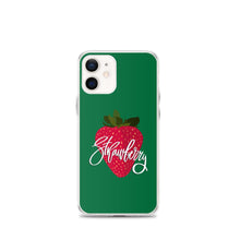Load image into Gallery viewer, Green iPhone Case Strawberry print Iphone case Yposters iPhone 12 mini 

