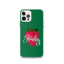 Load image into Gallery viewer, Green iPhone Case Strawberry print Iphone case Yposters iPhone 12 Pro 
