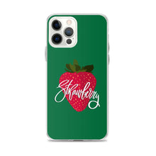 Load image into Gallery viewer, Green iPhone Case Strawberry print Iphone case Yposters iPhone 12 Pro Max 
