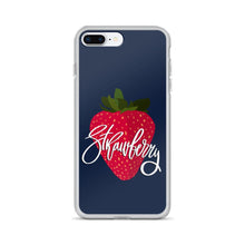 Load image into Gallery viewer, Dark Blue iPhone Case Strawberry print Iphone Case Yposters iPhone 7 Plus/8 Plus 
