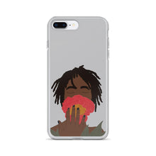 Load image into Gallery viewer, iPhone Case in Grey Black Woman &amp; Rose Iphone case Yposters iPhone 7 Plus/8 Plus 
