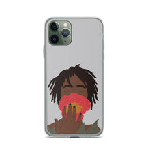 Load image into Gallery viewer, iPhone Case in Grey Black Woman &amp; Rose Iphone case Yposters 
